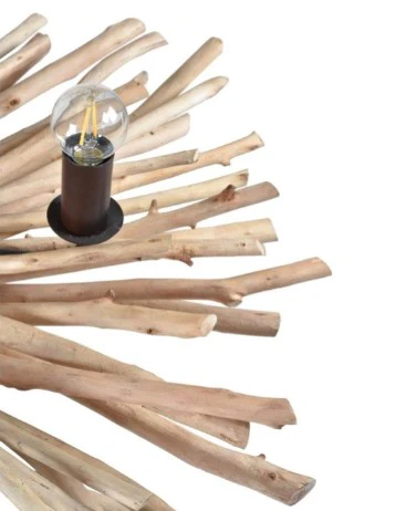 5 Light Driftwood Chandelier  - Wood/Metal - UE04 - Available In-Store Only - Image 3