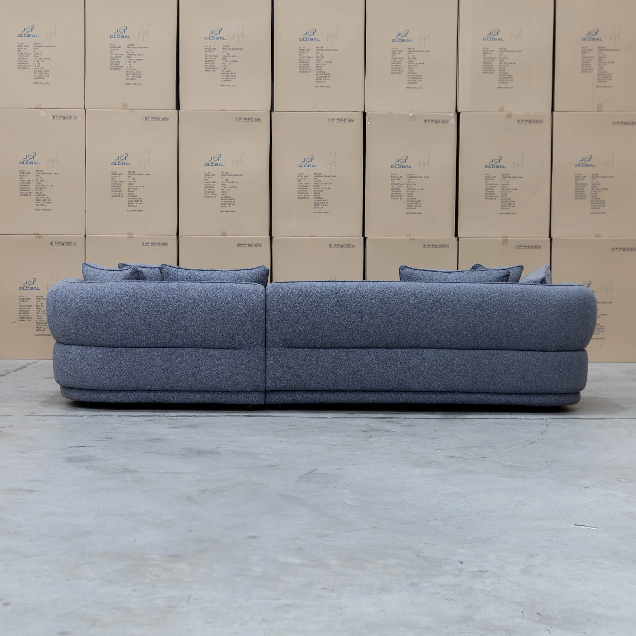 Aspen Curved RHF Chaise Lounge - Charcoal - Image 6