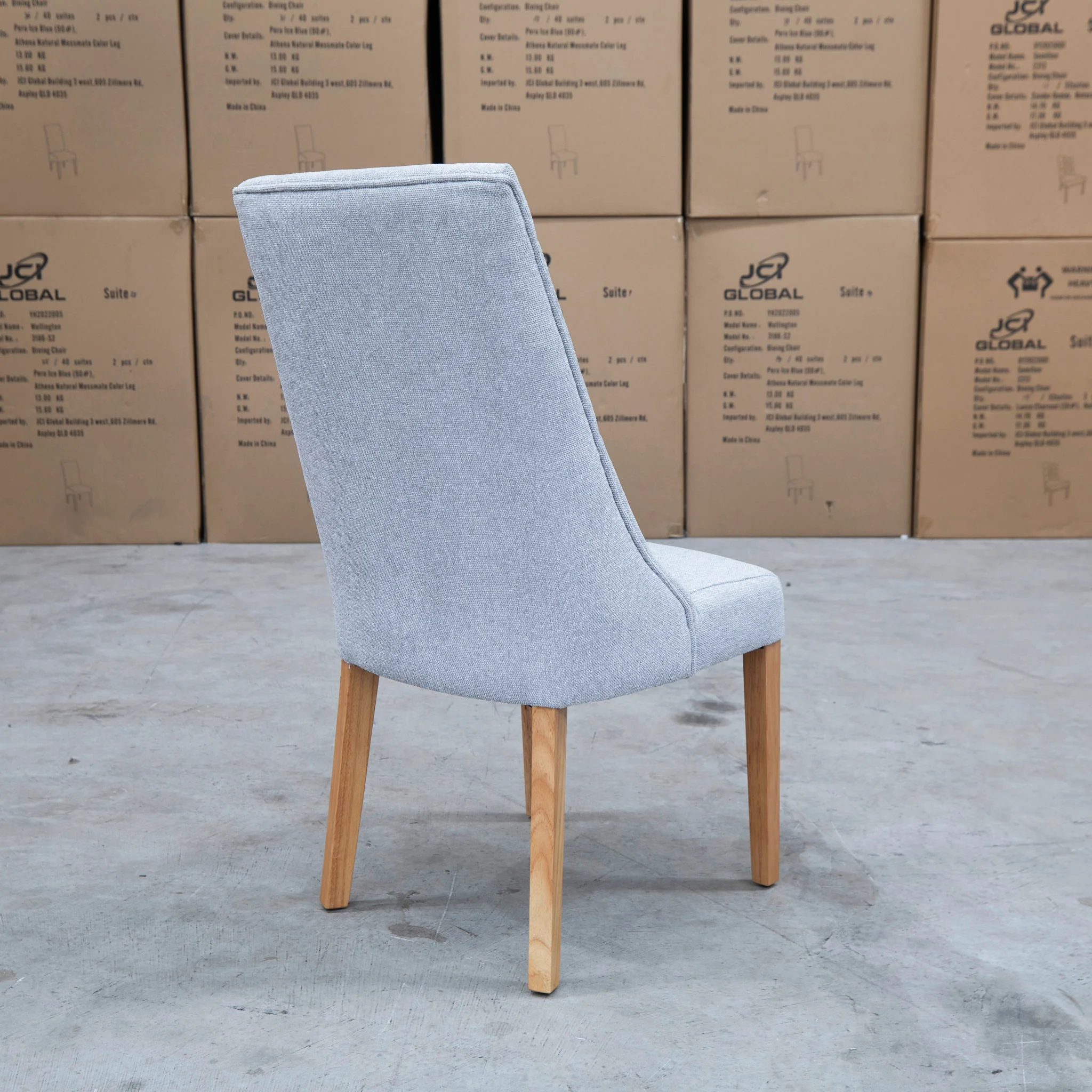 Island Oak Dining Chair - Natural - Lance Silver - Image 4