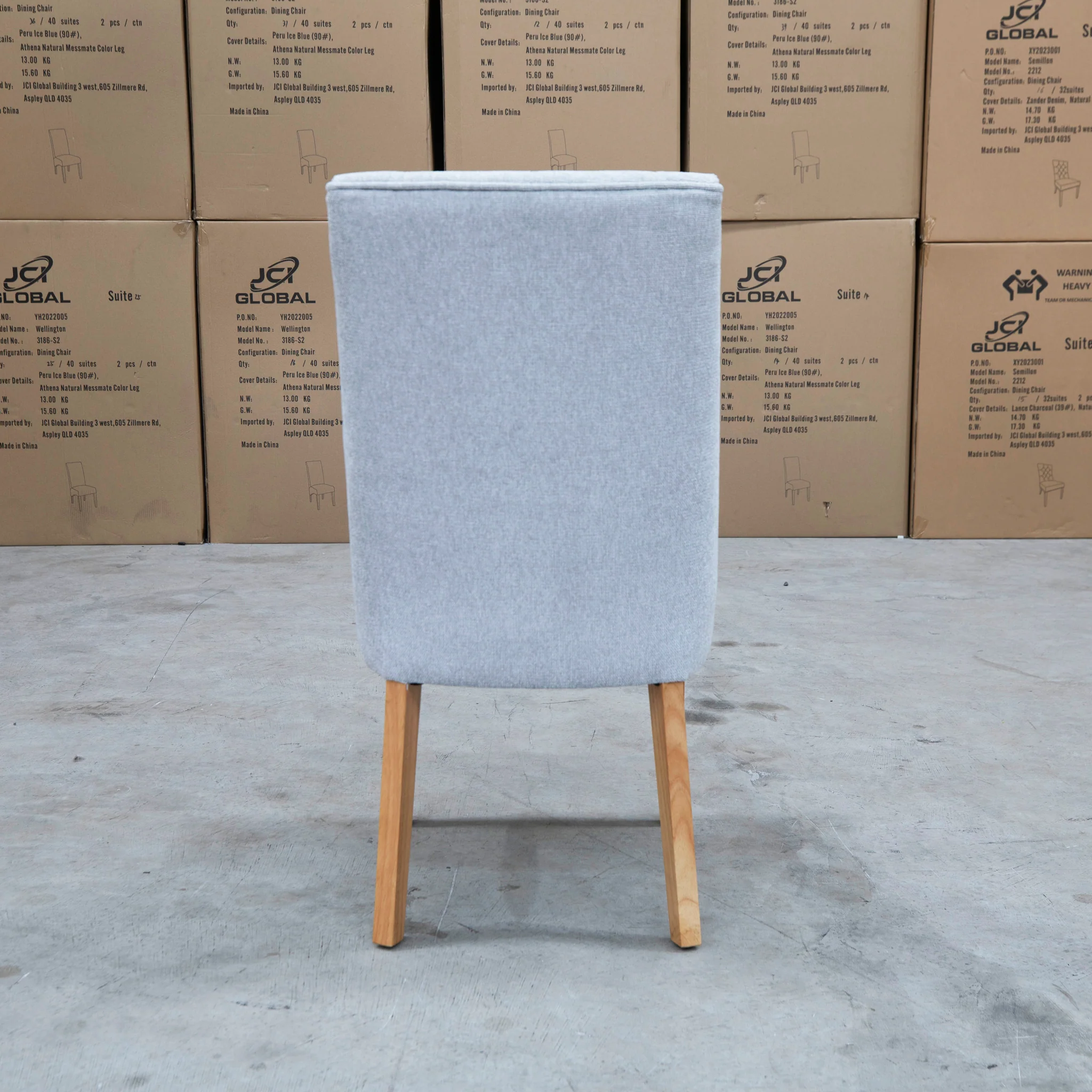 Island Oak Dining Chair - Natural - Lance Silver - Image 5