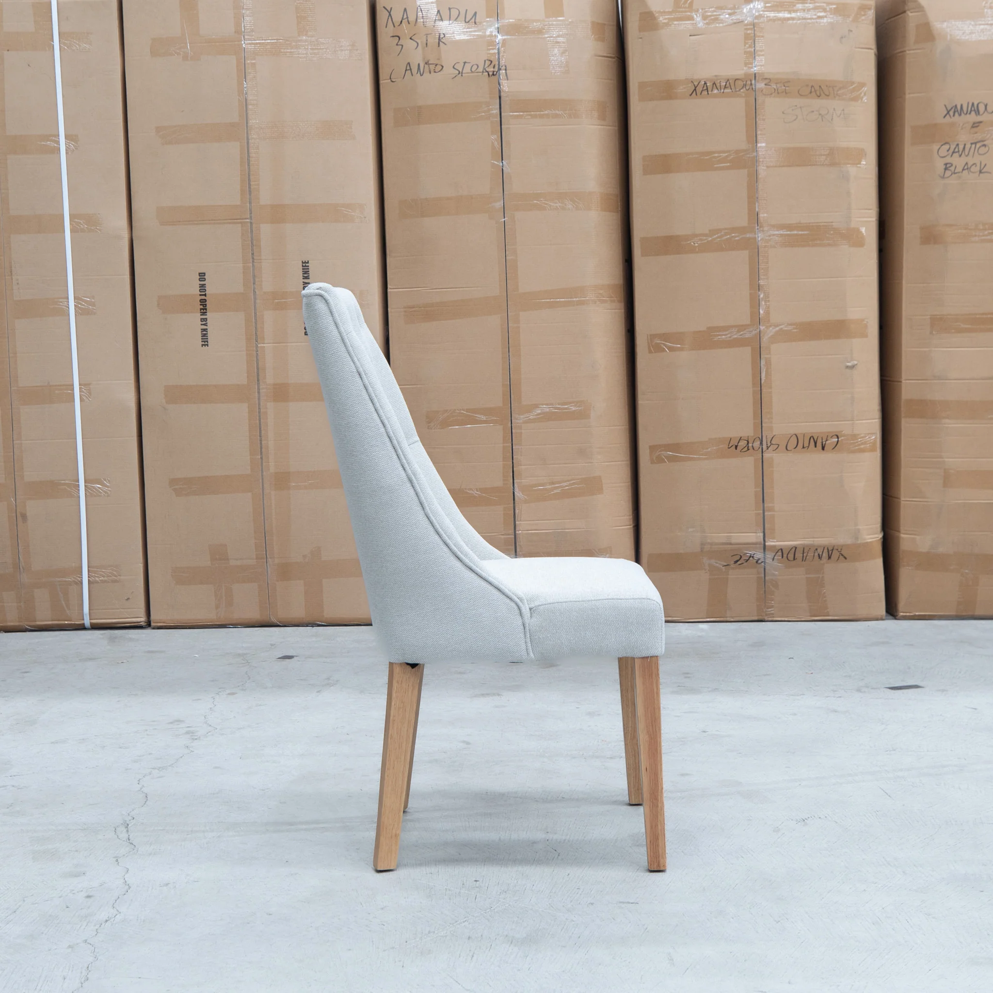 Island Oak Dining Chair - Natural - Oat - Image 3