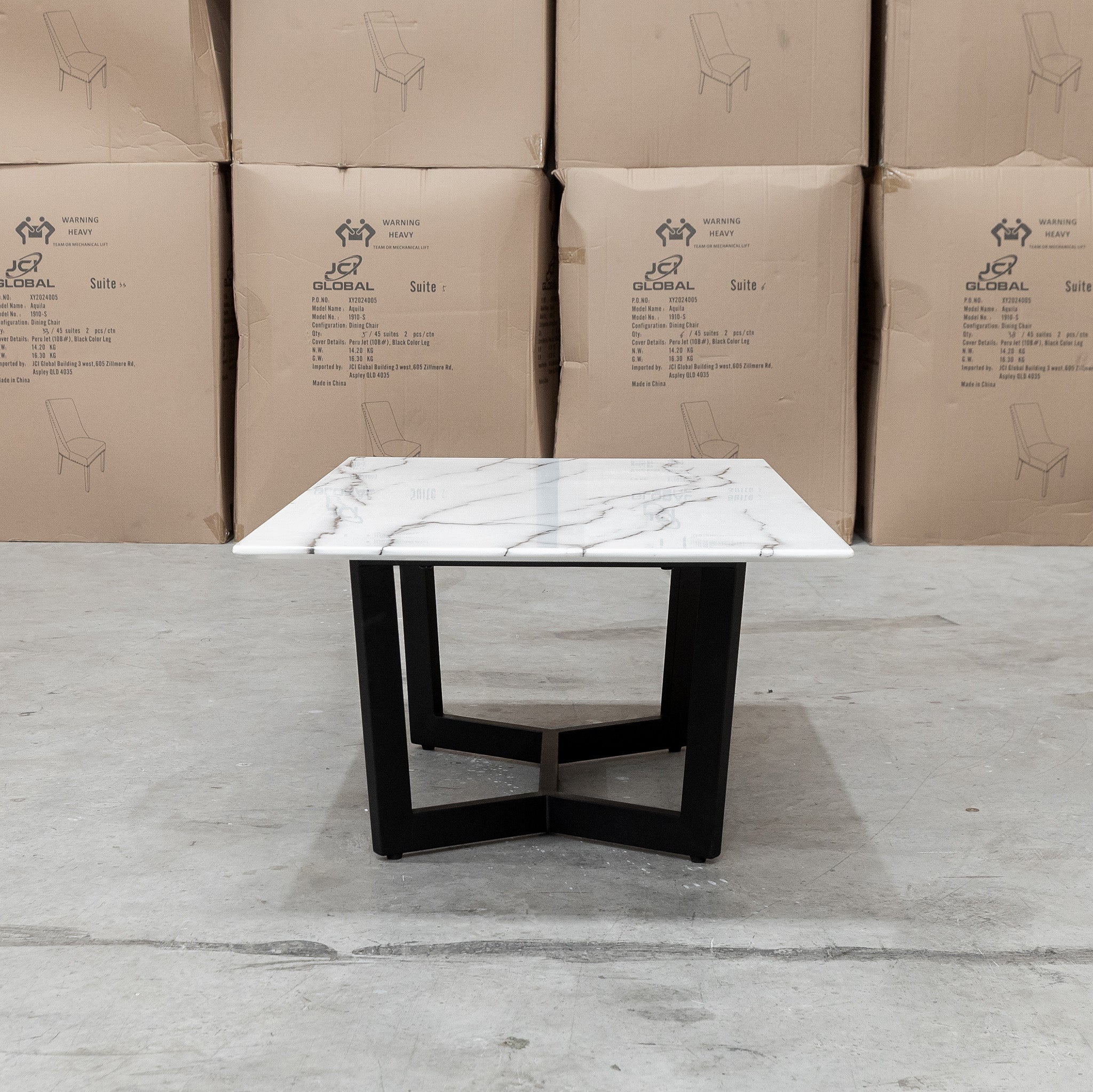 New York Carrara Marble Coffee Table - Image 3