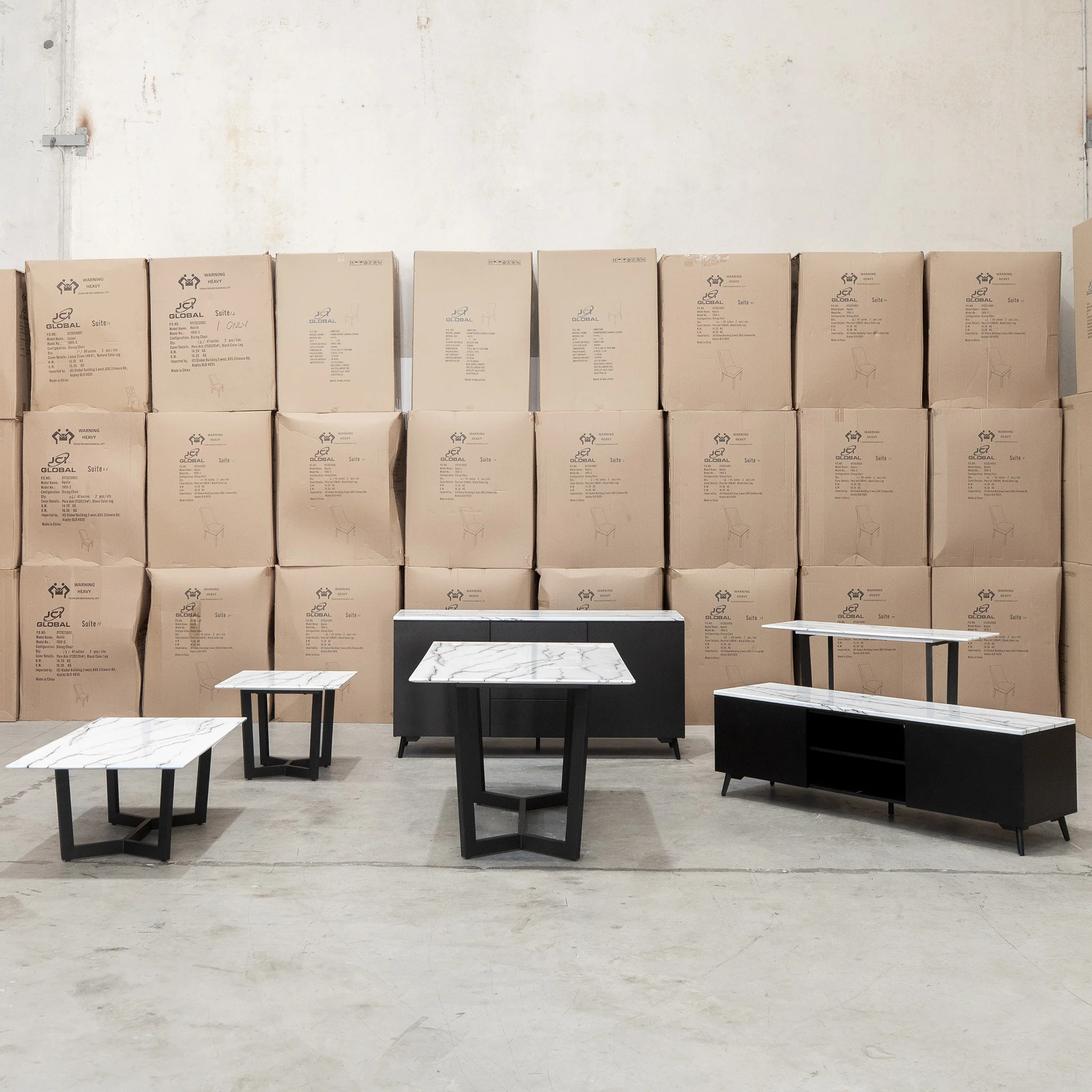 New York Carrara Marble Hall Table - Image 6