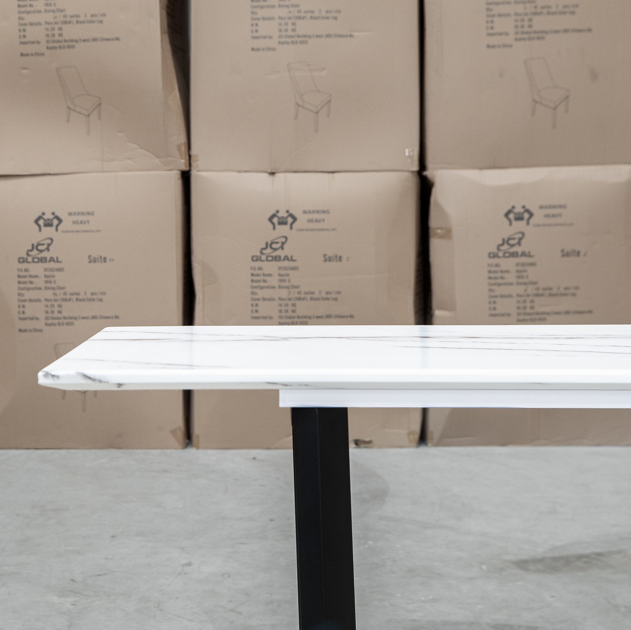 New York Carrara Marble Hall Table - Image 3