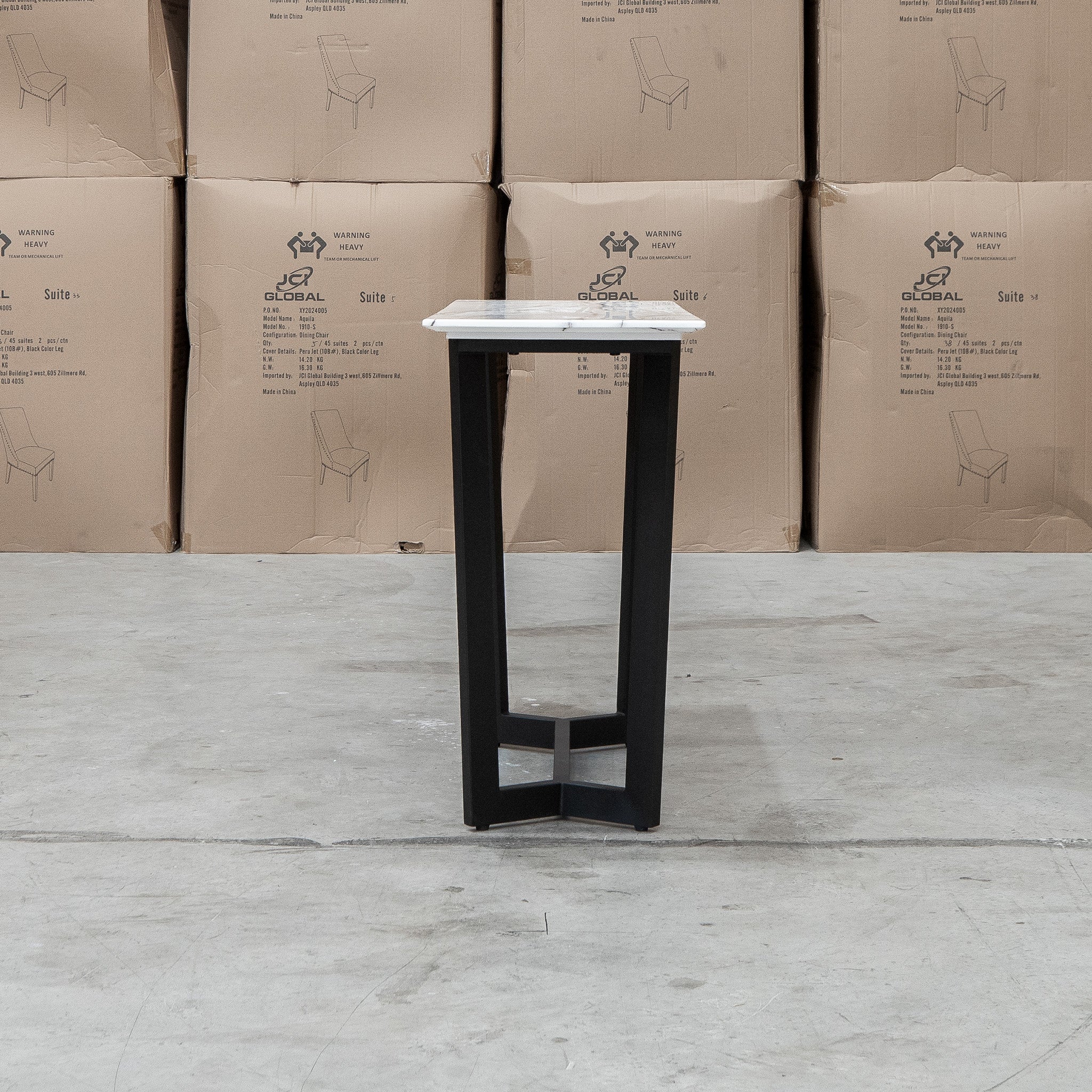 New York Carrara Marble Hall Table - Image 5