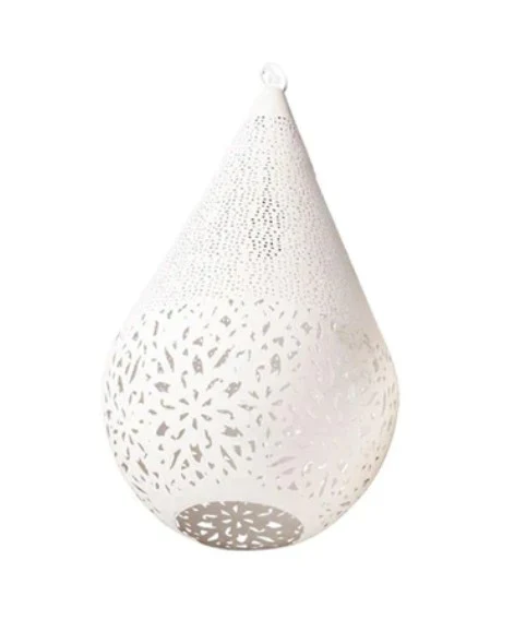 Pendant Light Ball Cone Large W/ Flower Etch design  - White - VE62 - Available In-Store Only - Image 3