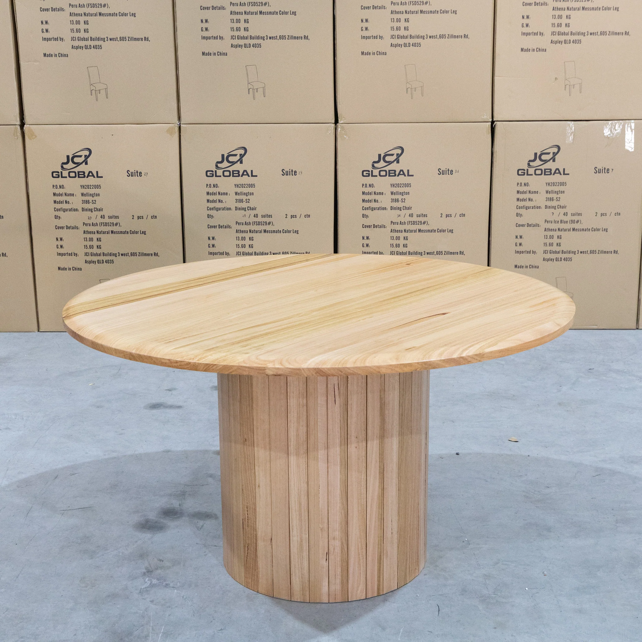 Semillon New Zealand Ash 135cm Round Dining Table - Natural - Image 4