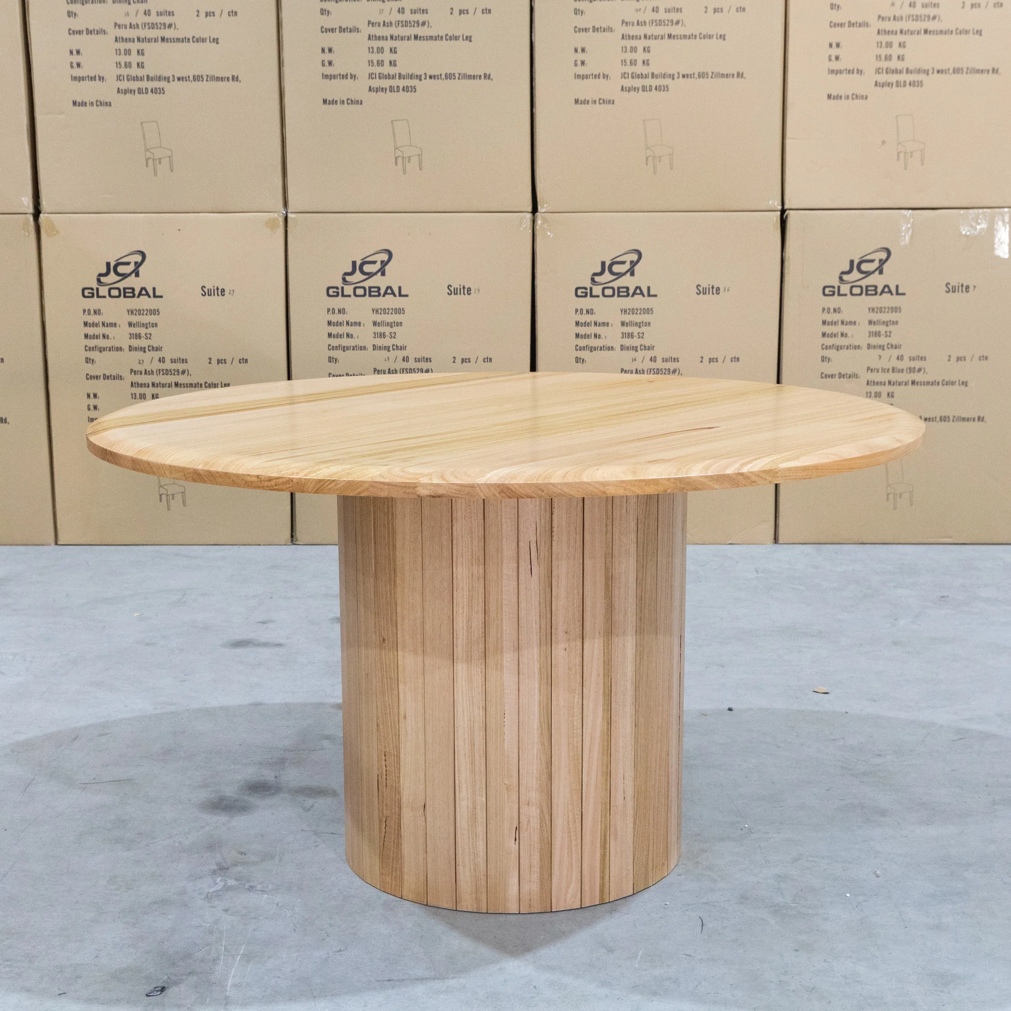 Semillon New Zealand Ash 135cm Round Dining Table - Natural - Image 5