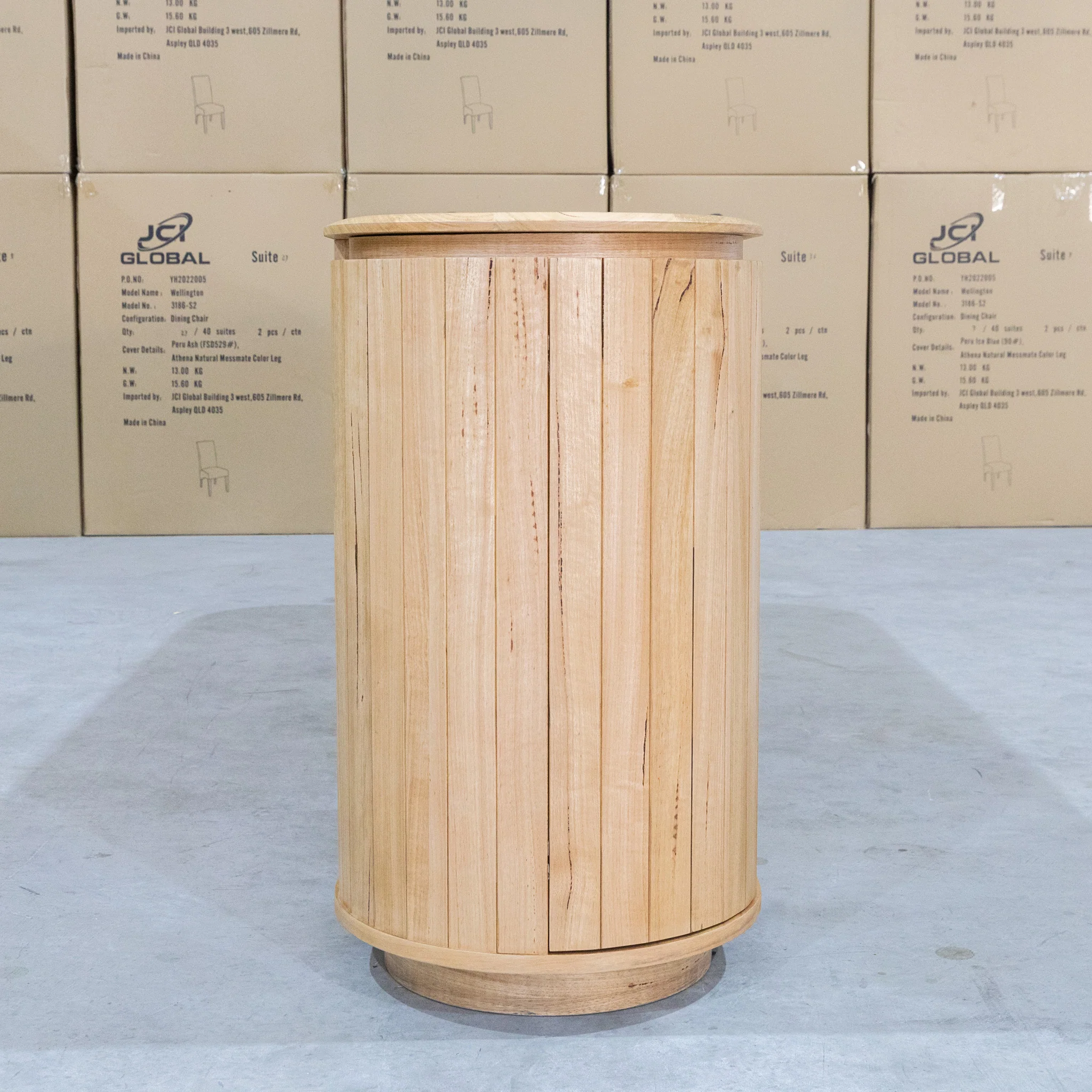 Semillon New Zealand Ash Buffet with Wine Storage - Natural - Image 10