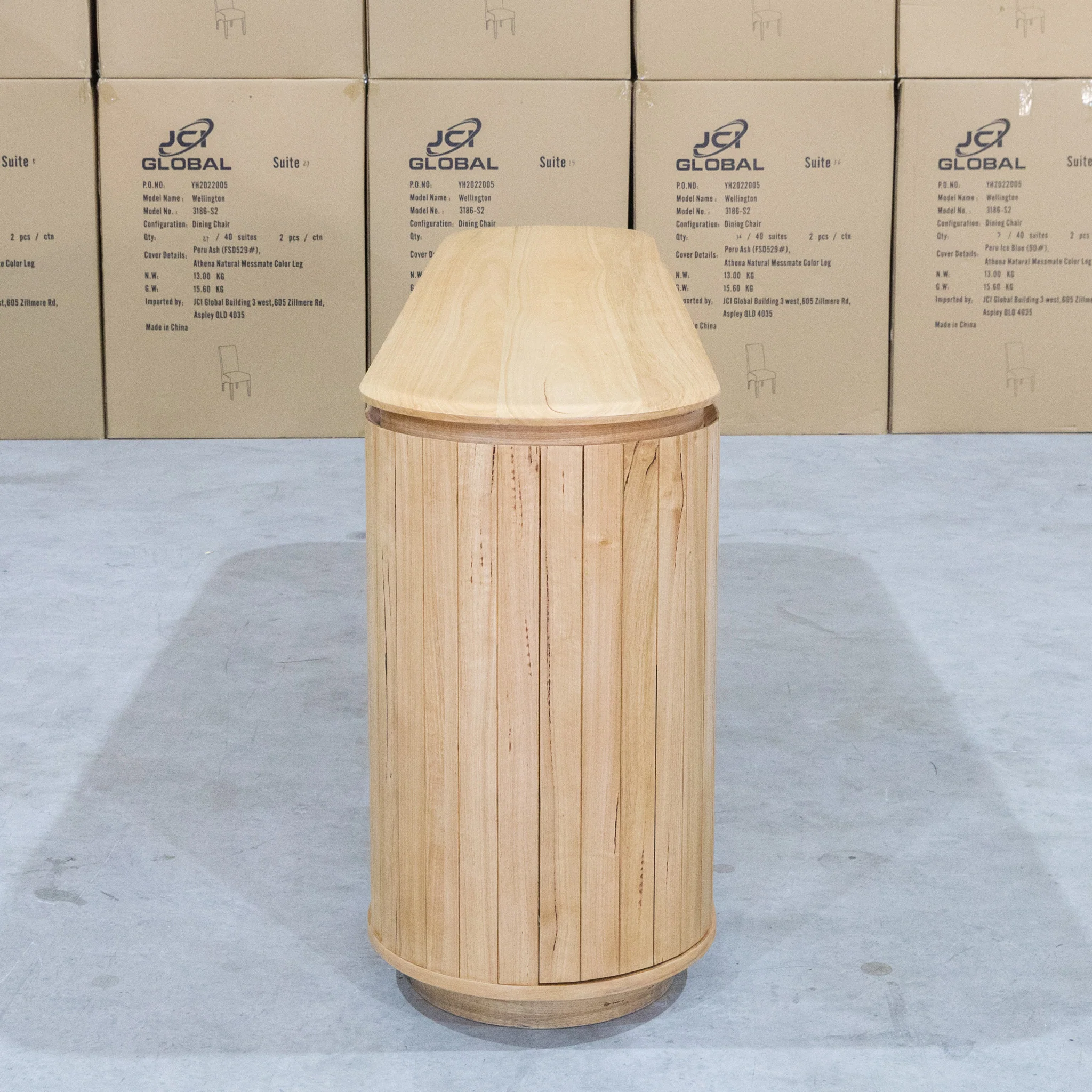 Semillon New Zealand Ash Buffet with Wine Storage - Natural - Image 8