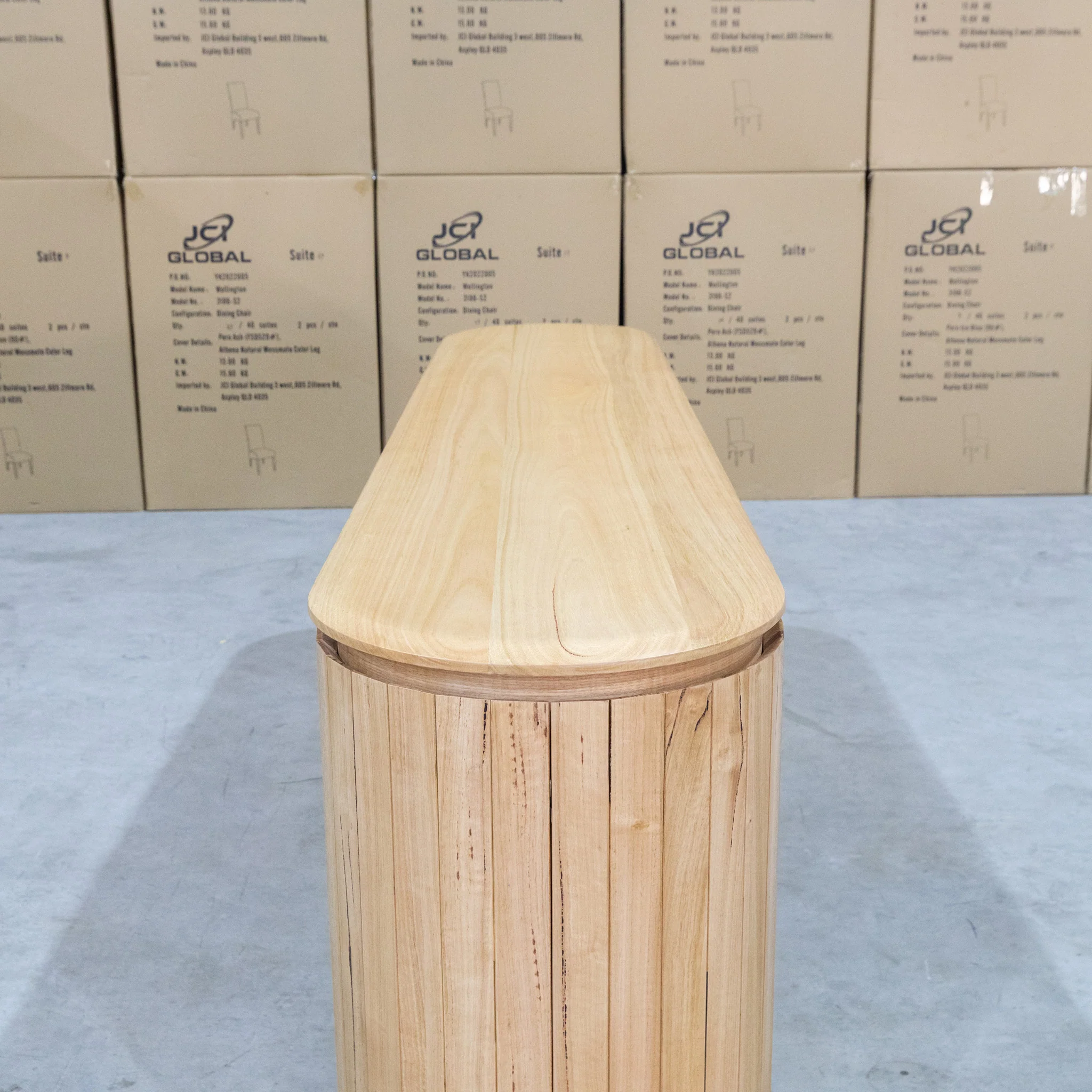 Semillon New Zealand Ash Buffet with Wine Storage - Natural - Image 9