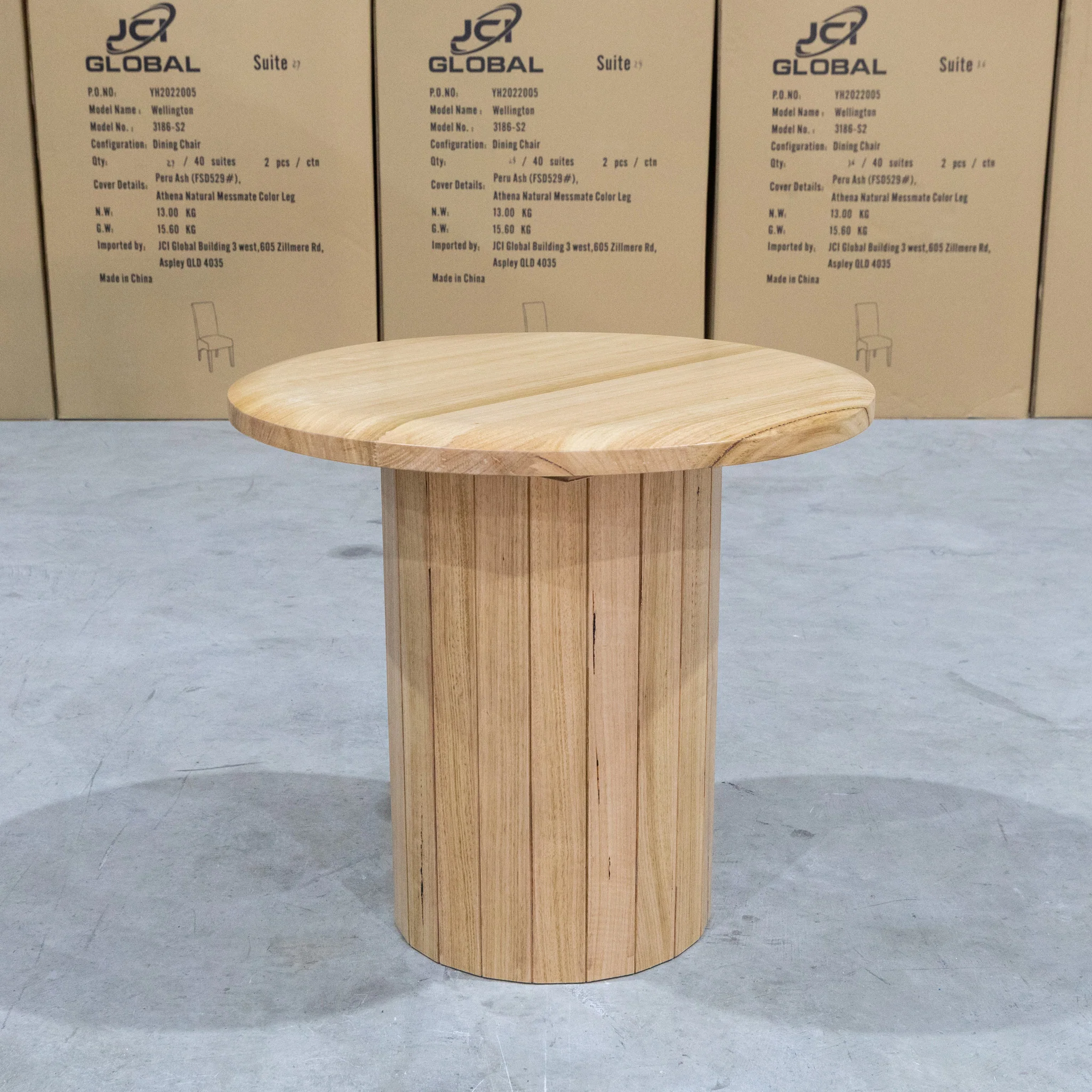 Semillon New Zealand Ash Round Lamp Table - Natural - Image 3