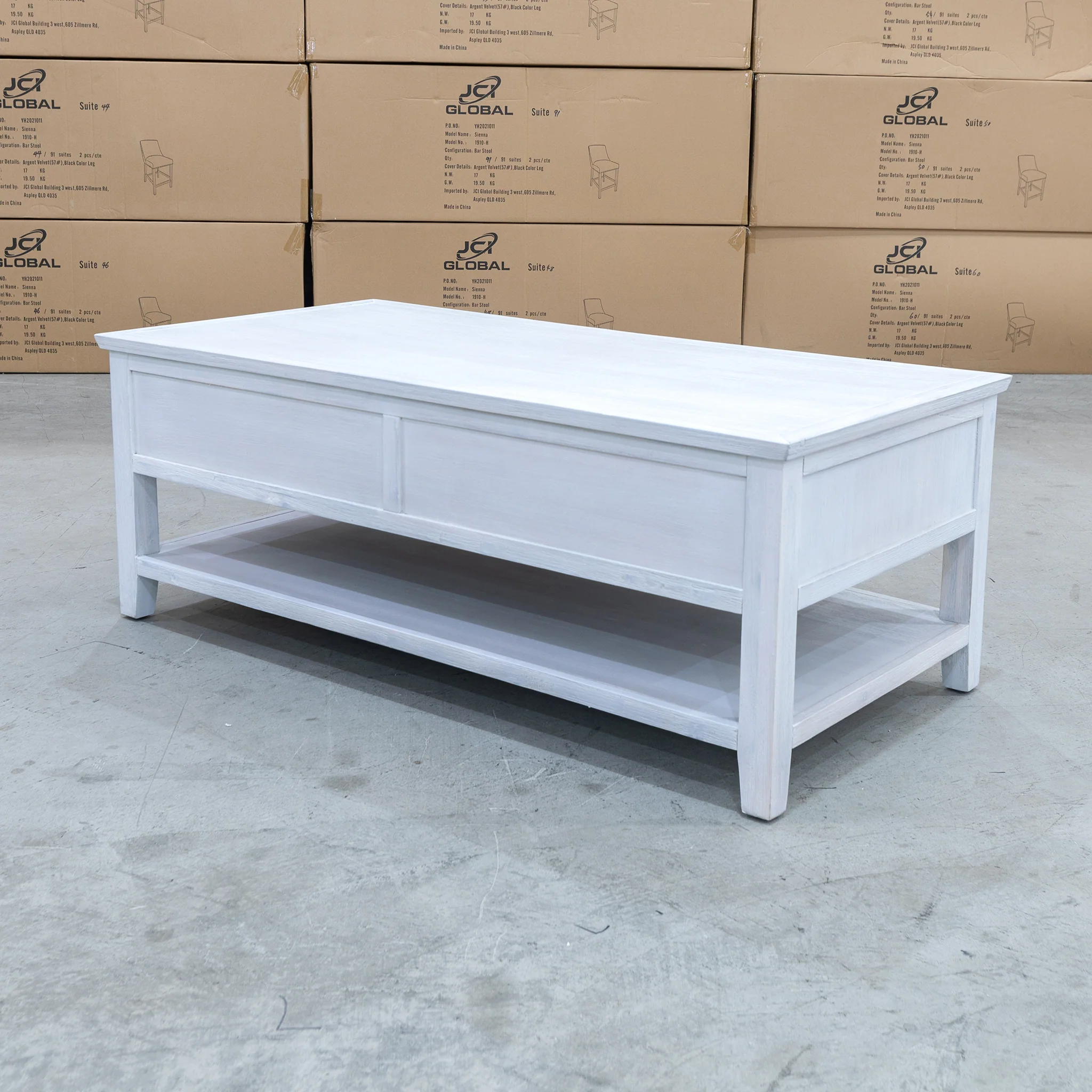 Sorrento 2 Drawer Hardwood Coffee Table - Image 7